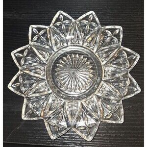 Vintage Federal Glass 6.5” 12 pt Star Bread Plate